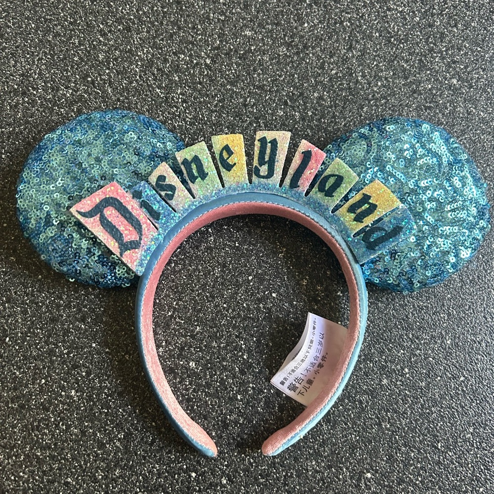 Disneyland Blue Sequin Minnie Mouse Ears